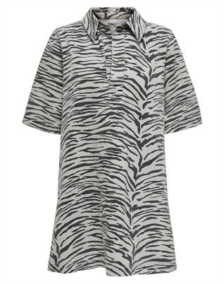 Gry Zebra Denim Kjole